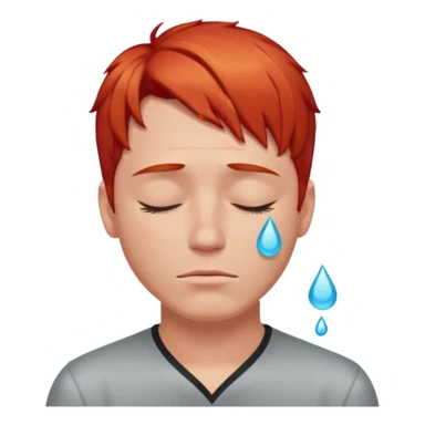 😔👨‍🦰💧 sticker