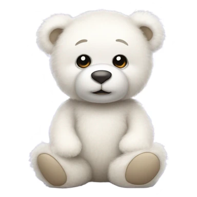 White Tedy doll cute sticker