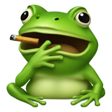 Frog smoking  sticker