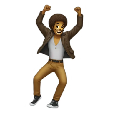Guy dance in disco sticker