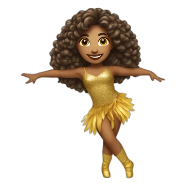 Performer woman dancer Brazilian sticker