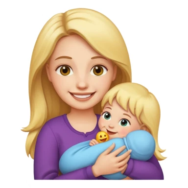 woman holding baby emoji sticker
