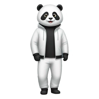 man in panda suit  sticker