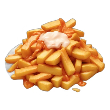 Poutine qui mange du saumon sticker