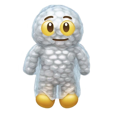 Human Body wrapped in bubble wrap sticker