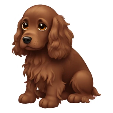 Brown sprocket spaniel  sticker