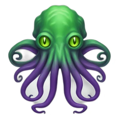 green/purple cthulhu sticker