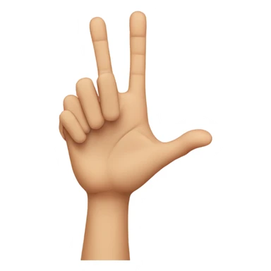 hand holding up four fingers  sticker