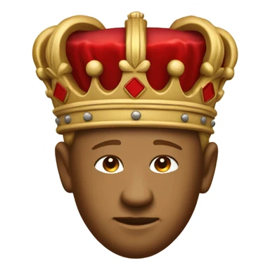 king wax seal in red circle sticker