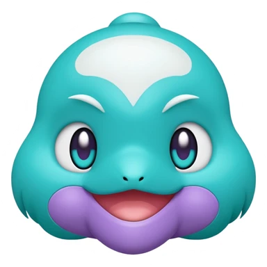 Rappidash pokemon white teal purple sticker