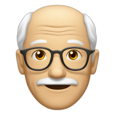 Vieil homme calvitie  sticker