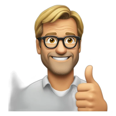 jurgen klopp thumb up sticker
