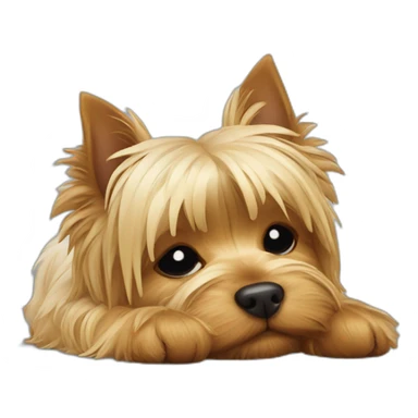 Sleeping Yorkshire Terrier  sticker