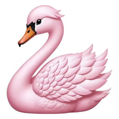 pastel pink swan sticker