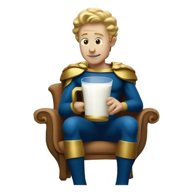 homelander of the boys drinking a glass of milk  sticker