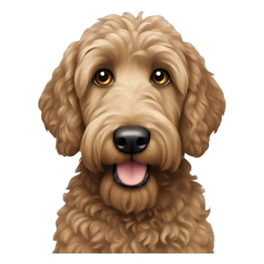 Black goldendoodle dog sticker