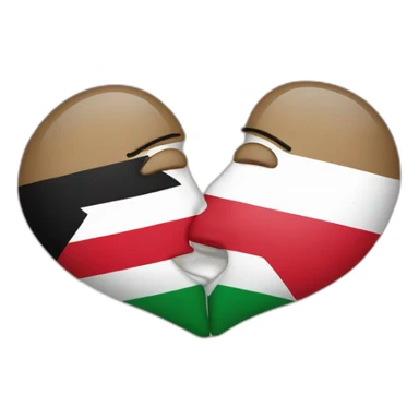 israel and palestine kissing sticker
