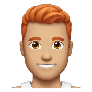 Lean Muscle man blue eyes slick red hair sticker