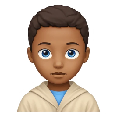 blue eyed desert black child with creme cloth sticker