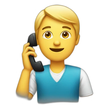 person on phone sticker