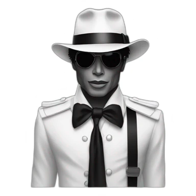 Michael Jackson noir et blanc à la fois sticker