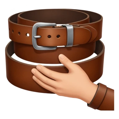 Hand hold belt at 45 degree angle sticker