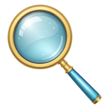 magnifying glass with a sparkle on the lens sticker
