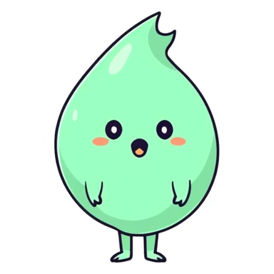 a fart, cartoonish sticker style sticker