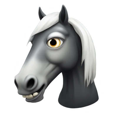 Evil Chess horse with white eyes sticker
