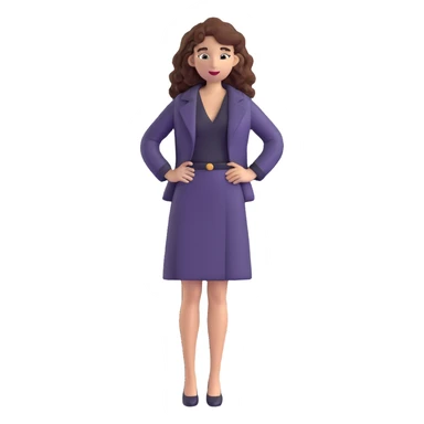 Trendy fashionable woman with long curly hair wearing chic clothes sticker