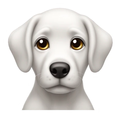 Perro blanco de pelo corto con orejas negras y manchas en los ojos ￼ sticker