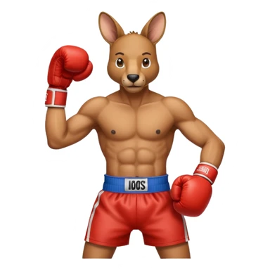 Kangaroo boxer sticker