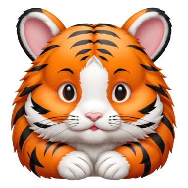 Baby bunny with tiger sticker