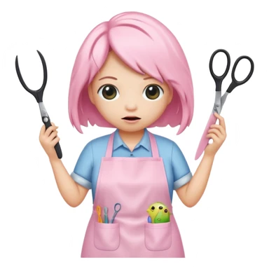 beautiful blob fish that is a hair stylist sticker