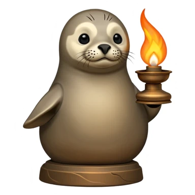 Seal oil lamp, Inuits sticker