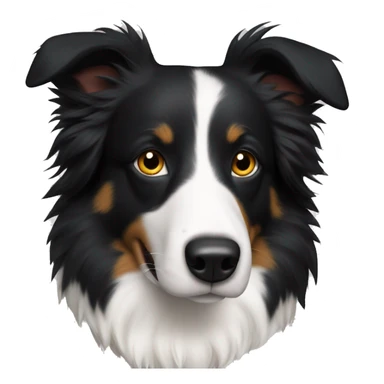 Un border collie blanco con las manchas negras sticker