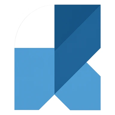 abstract geometric shapes logo for ShyftLabs, blue and white, minimalistic, no text sticker