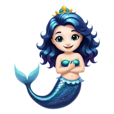 panda mermaid sticker