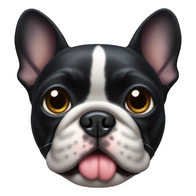 Black french bulldog  sticker