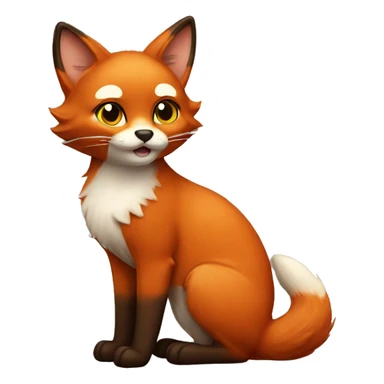Foxy little cat sticker