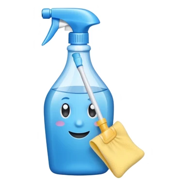 cleaning product and rag sticker