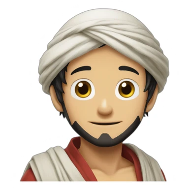 Luffy wearing arab thob sticker