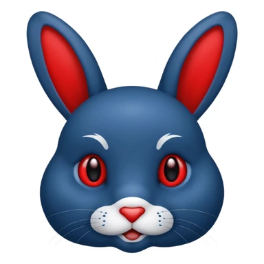 Un lapin extrêmement terrifiant bleu et noir  sticker