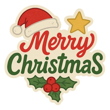 Merry christmas sticker, remove background sticker