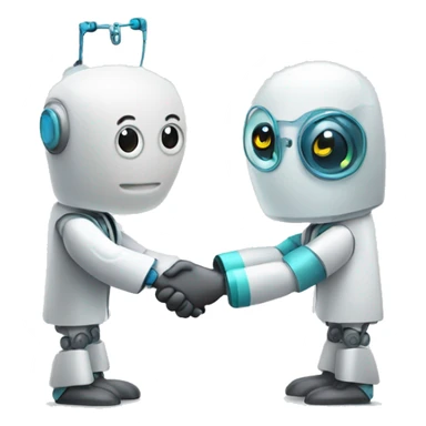 doctor robot handshake sticker