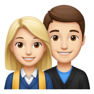 dos estudiantes universitarios muy felices sticker