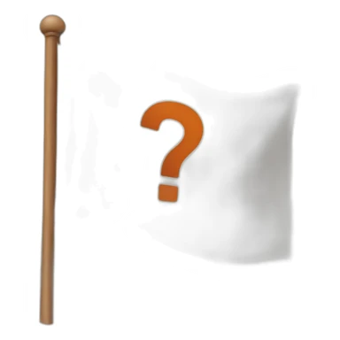 blank flag with a question mark in the center sticker