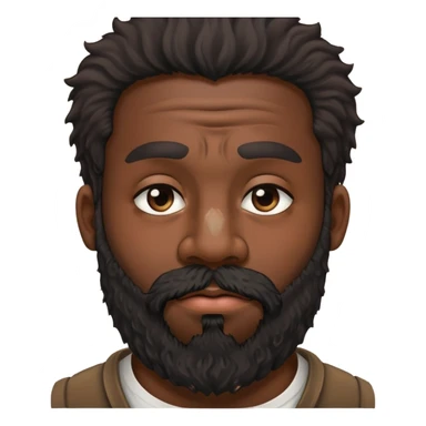 heavy black guy with nose stud and scraggly beard sticker