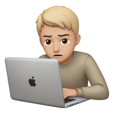 laptop working struggeling sticker