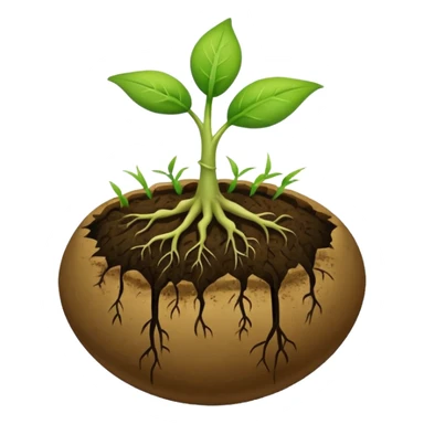 A seed germinating with a sprout sticking out of it  sticker